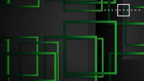 Vector Modern Abstract Squares Backgrounds . with a black green gradient. eps Ilustración de archivo