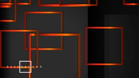 Vector Modern Abstract Squares Backgrounds . with a black orange gradient. ep Illustrazione stock