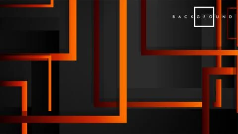 Vector Modern Abstract Squares Backgrounds . with a black red orange gradient Stock Illustration