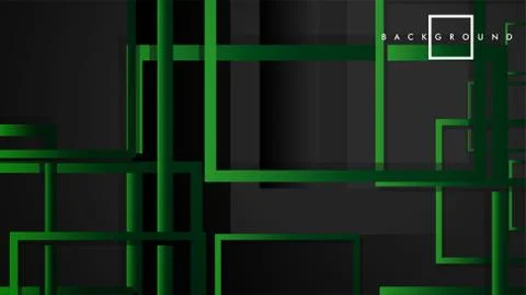 Vector Modern Abstract Squares Backgrounds . with a black green gradient. eps Ilustración de archivo