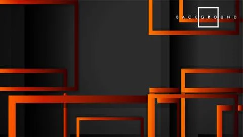 Vector Modern Abstract Squares Backgrounds . with a black red orange gradient Ilustración de archivo