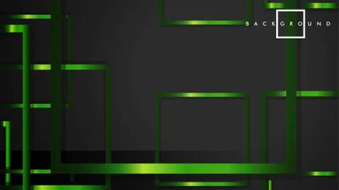 Vector Modern Abstract Squares Backgrounds . with a black and green metal col Stock Illustration