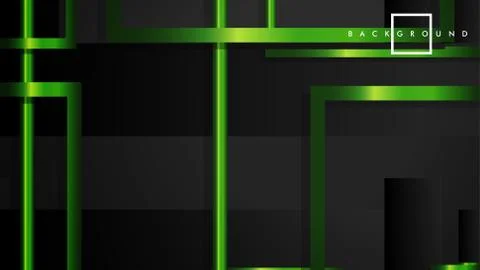 Vector Modern Abstract Squares Backgrounds . with a black and green metal col Illustrazione stock