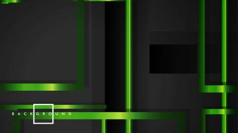 Vector Modern Abstract Squares Backgrounds . with a black and green metal col イラスト素材