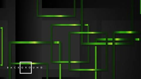 Vector Modern Abstract Squares Backgrounds . with a black and green metal col 스톡 일러스트
