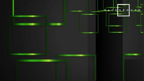 Vector Modern Abstract Squares Backgrounds . with a black and green metal col イラスト素材