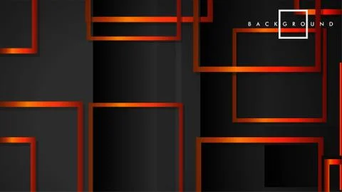 Vector Modern Abstract Squares Backgrounds . with a black orange gradient. ep Ilustración de archivo