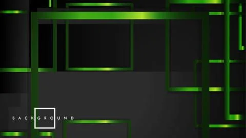 Vector Modern Abstract Squares Backgrounds . with a black and green metal col Illustrazione stock