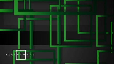 Vector Modern Abstract Squares Backgrounds . with a black green gradient. eps Ilustración de archivo