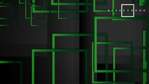 Vector Modern Abstract Squares Backgrounds . with a black green gradient. eps Ilustración de archivo