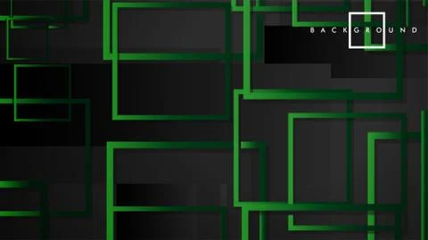 Vector Modern Abstract Squares Backgrounds . with a black green gradient. eps Ilustración de archivo