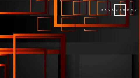 Vector Modern Abstract Squares Backgrounds . with a black red orange gradient Ilustración de archivo