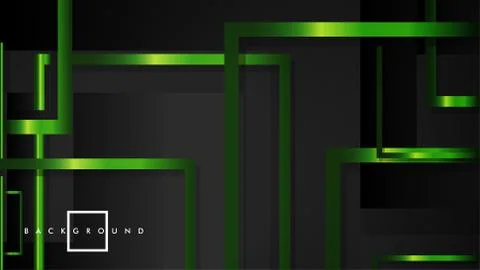 Vector Modern Abstract Squares Backgrounds . with a black and green metal col イラスト素材