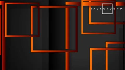Vector Modern Abstract Squares Backgrounds . with a black red orange gradient Stock Illustration