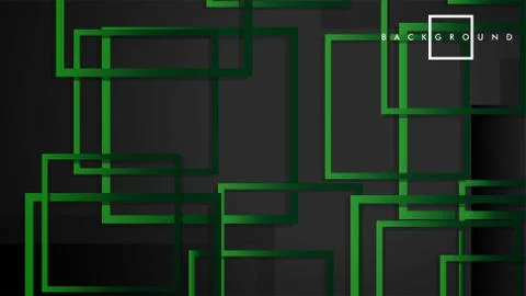 Vector Modern Abstract Squares Backgrounds . with a black green gradient. eps Ilustración de archivo