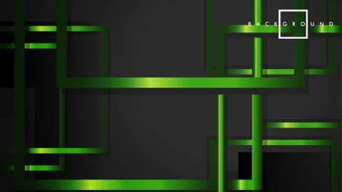 Vector Modern Abstract Squares Backgrounds . with a black and green metal col Illustrazione stock