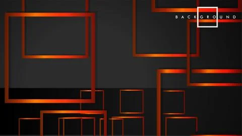 Vector Modern Abstract Squares Backgrounds . with a black orange gradient. ep Ilustración de archivo