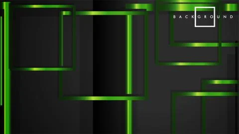 Vector Modern Abstract Squares Backgrounds . with a black and green metal col 스톡 일러스트