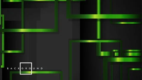 Vector Modern Abstract Squares Backgrounds . with a black and green metal col 스톡 일러스트