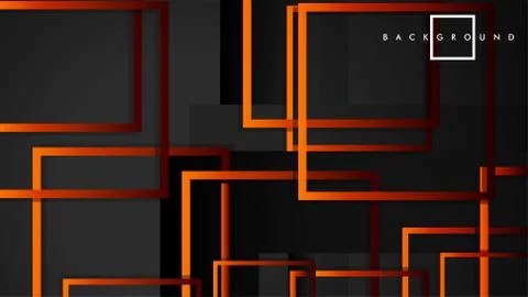 Vector Modern Abstract Squares Backgrounds . with a black red orange gradient Illustrazione stock