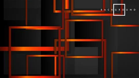 Vector Modern Abstract Squares Backgrounds . with a black orange gradient. ep Ilustración de archivo
