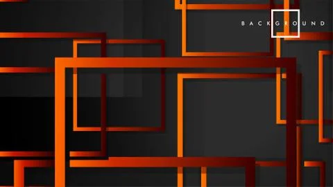Vector Modern Abstract Squares Backgrounds . with a black red orange gradient Ilustración de archivo