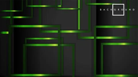 Vector Modern Abstract Squares Backgrounds . with a black and green metal col イラスト素材