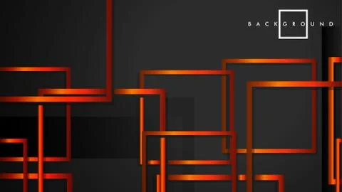 Vector Modern Abstract Squares Backgrounds . with a black orange gradient. ep Stock Illustration