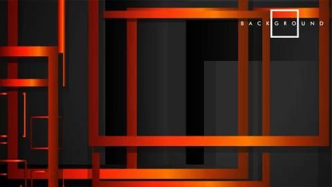 Vector Modern Abstract Squares Backgrounds . with a black orange gradient. ep Illustrazione stock