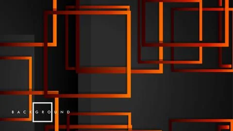 Vector Modern Abstract Squares Backgrounds . with a black red orange gradient Illustrazione stock