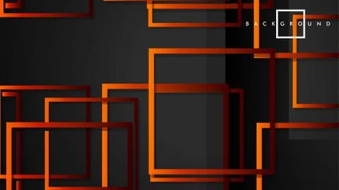 Vector Modern Abstract Squares Backgrounds . with a black red orange gradient Stock Illustration