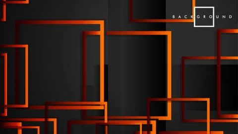Vector Modern Abstract Squares Backgrounds . with a black red orange gradient Illustrazione stock