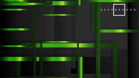 Vector Modern Abstract Squares Backgrounds . with a black and green metal col 스톡 일러스트