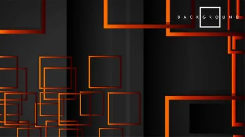 Vector Modern Abstract Squares Backgrounds . with a black red orange gradient Ilustración de archivo