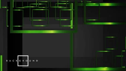 Vector Modern Abstract Squares Backgrounds . with a black and green metal col Illustrazione stock