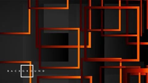 Vector Modern Abstract Squares Backgrounds . with a black red orange gradient Ilustración de archivo