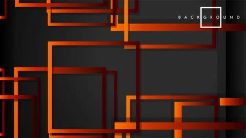 Vector Modern Abstract Squares Backgrounds . with a black red orange gradient Ilustración de archivo