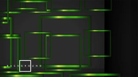 Vector Modern Abstract Squares Backgrounds . with a black and green metal col 스톡 일러스트