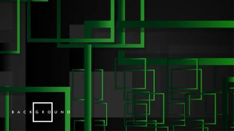 Vector Modern Abstract Squares Backgrounds . with a black green gradient. eps Ilustración de archivo
