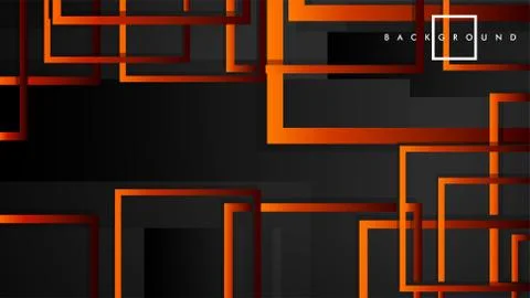 Vector Modern Abstract Squares Backgrounds . with a black red orange gradient Ilustración de archivo