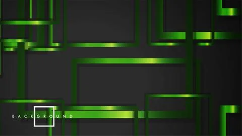 Vector Modern Abstract Squares Backgrounds . with a black and green metal col 스톡 일러스트