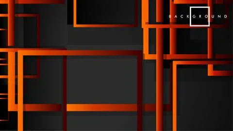 Vector Modern Abstract Squares Backgrounds . with a black red orange gradient Illustrazione stock