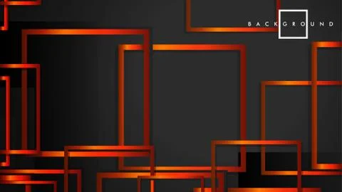 Vector Modern Abstract Squares Backgrounds . with a black orange gradient. ep Stock Illustration