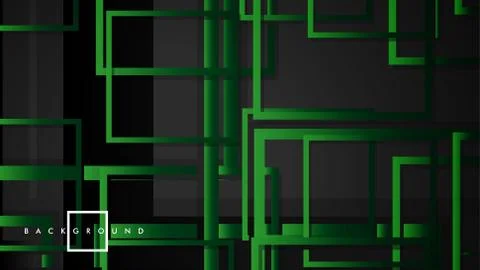 Vector Modern Abstract Squares Backgrounds . with a black green gradient. eps Stock Illustration