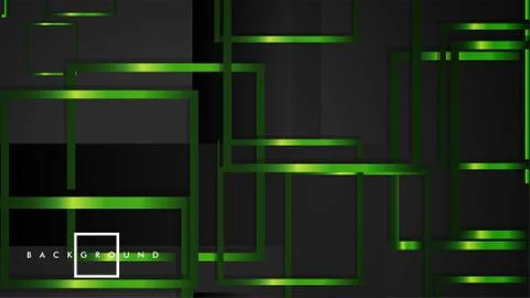 Vector Modern Abstract Squares Backgrounds . with a black and green metal col イラスト素材