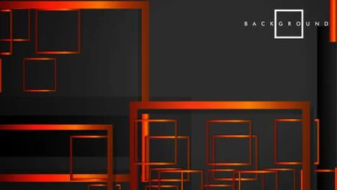 Vector Modern Abstract Squares Backgrounds . with a black orange gradient. ep Illustrazione stock