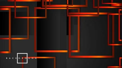Vector Modern Abstract Squares Backgrounds . with a black orange gradient. ep Ilustración de archivo