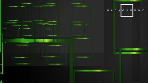 Vector Modern Abstract Squares Backgrounds . with a black and green metal col イラスト素材