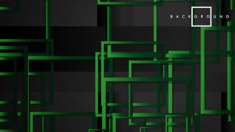 Vector Modern Abstract Squares Backgrounds . with a black green gradient. eps Illustrazione stock