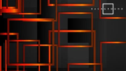 Vector Modern Abstract Squares Backgrounds . with a black orange gradient. ep Ilustración de archivo